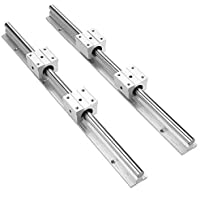 Rodamiento lineal- 2 Unids SBR12-400mm 12mm DIY Accesorios de Enrutadores CNC- Eje de guía de riel deslizante lineal + 4…